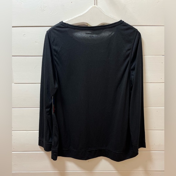 NWT TOMMY SPORT Black Long Sleeve Top Size 1X - Picture 6 of 8